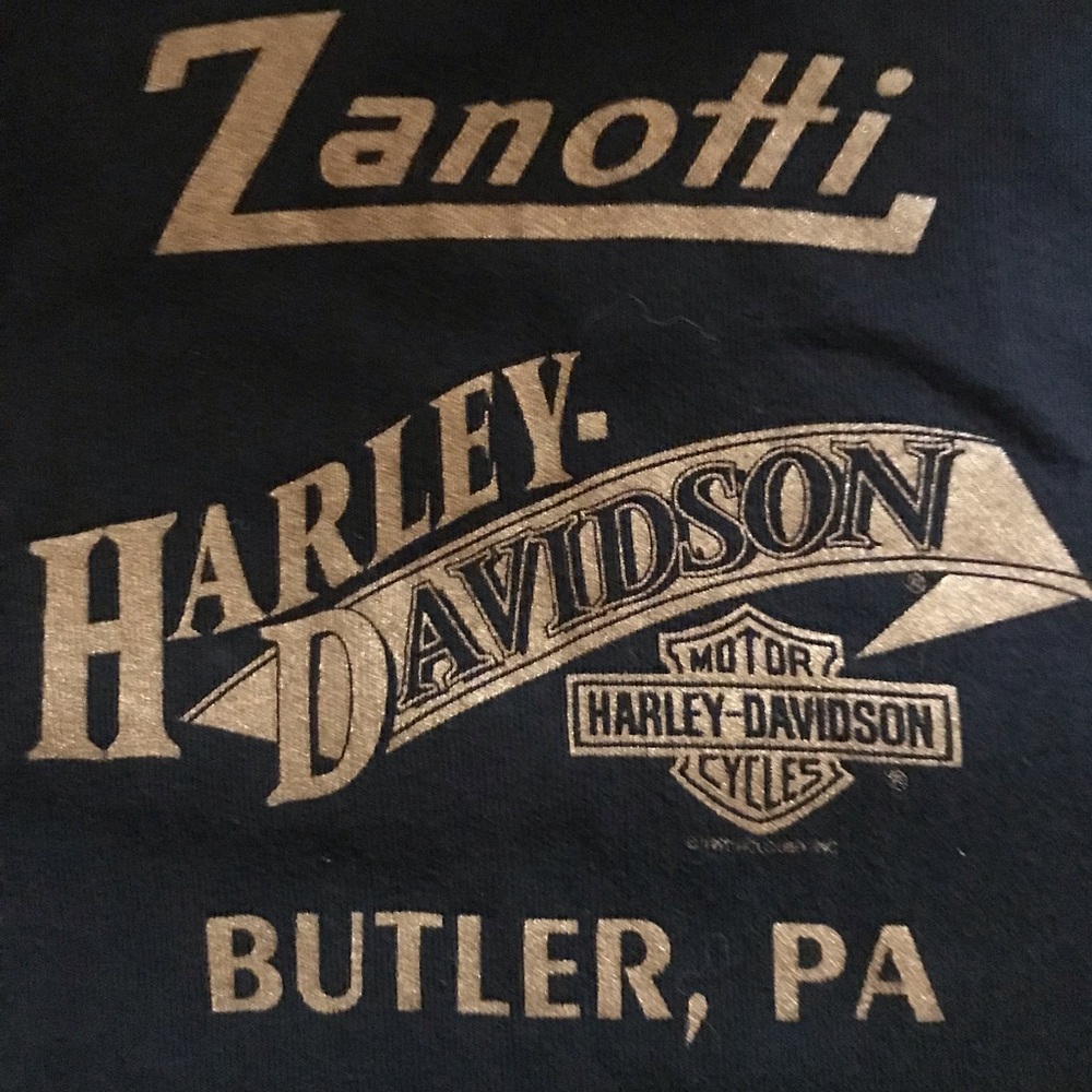 Vintage Harley Davidson black low turtle neck Tshirt long sleeved - Picture 11 of 13